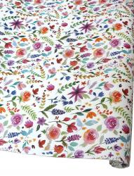 Подарочная бумага в листах 70см х 100см с рисунком "Цветы акварель".