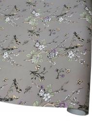 Подарочная бумага в листах 70см х 100см с рисунком "Птички и сакура".